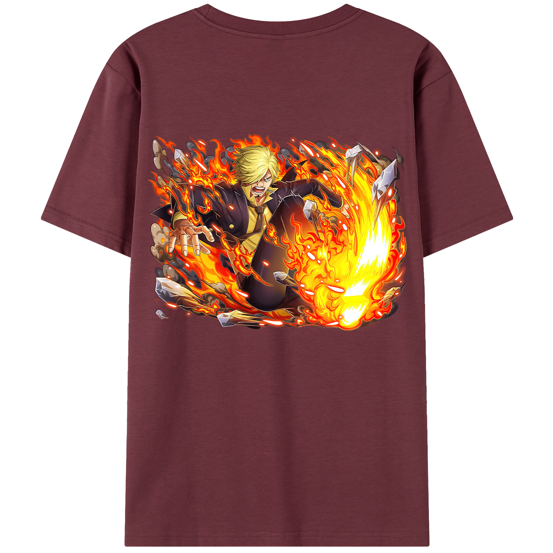 ワンピース サンジ ONE PIECE Sanji 綿100％半袖Tシャツ（背面プリント）